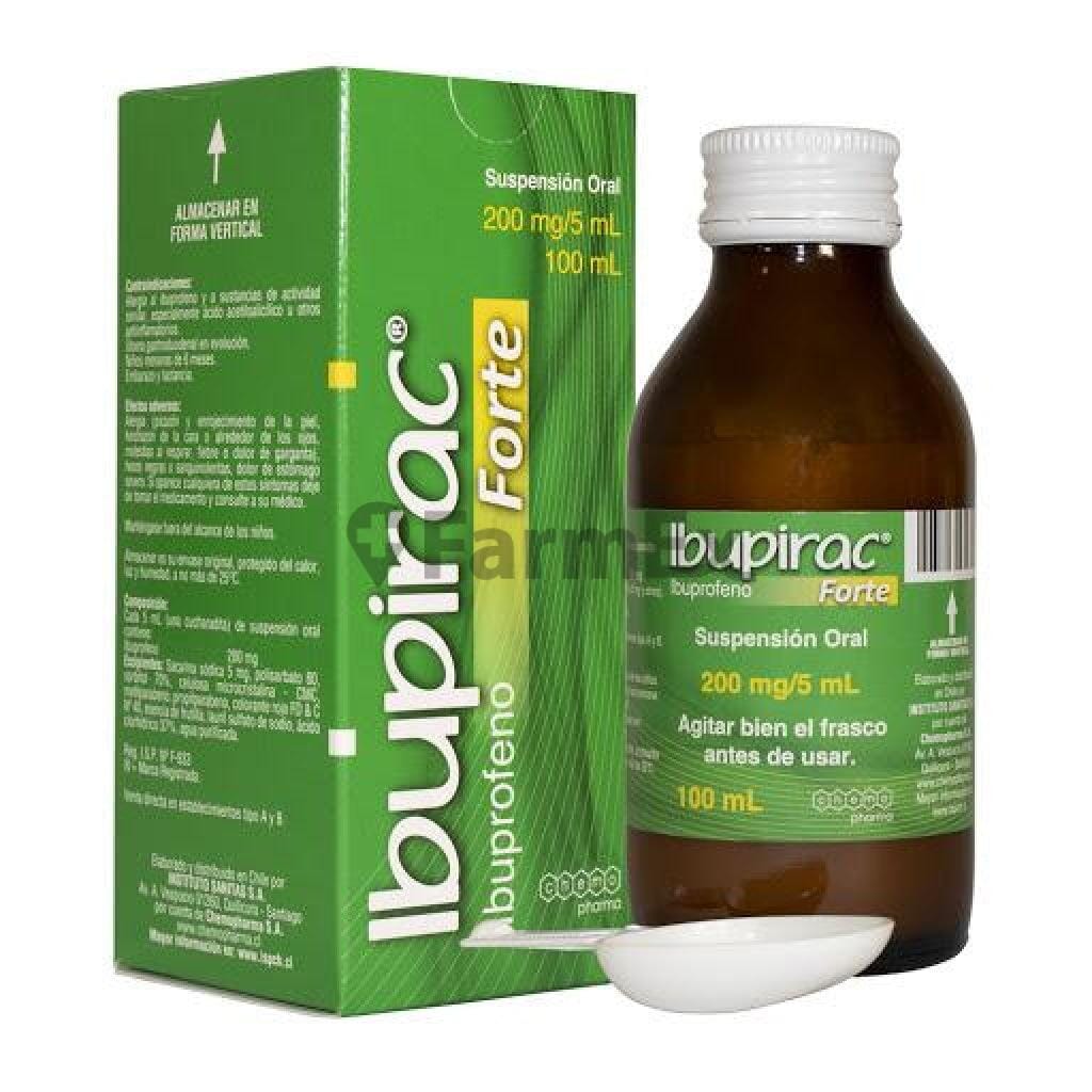 Ibupirac Forte Suspensión Oral 200 mg / 5 mL x 100 mL Farmex-MiaHealth-Persistente